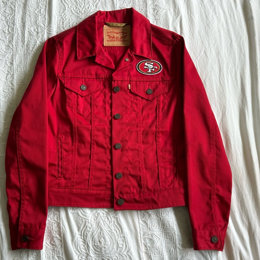 San Francisco 49ers Levi’s Red Denim Jean Jacket